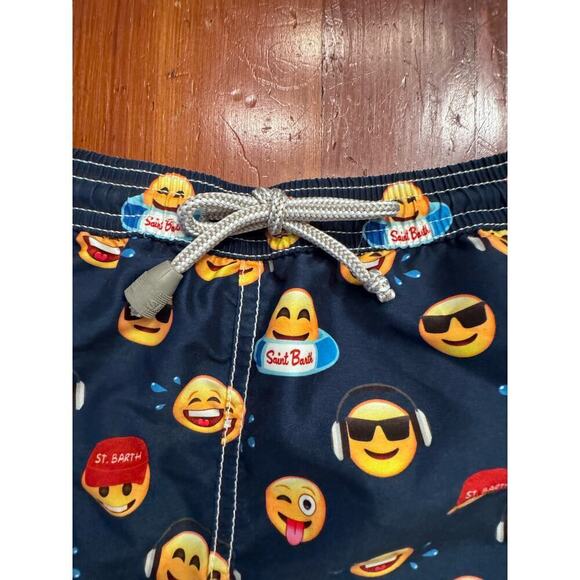 MC 2 Saint Barth Emoji smiley face boys swim trunks size 12 - Picture 6 of 15